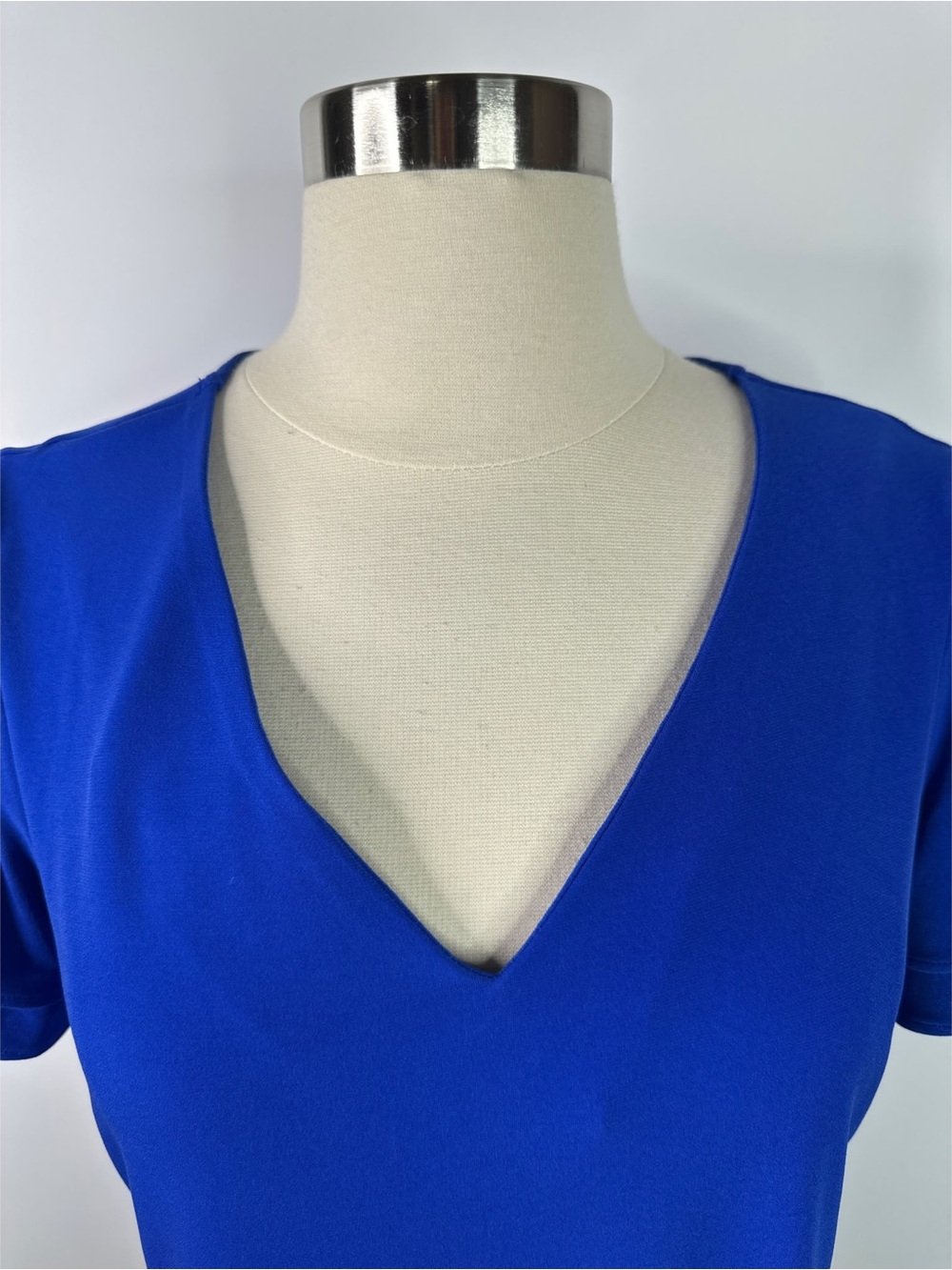 Calvin Klein Casual Short Sleeves V-Neck Top - Picture 4 of 11